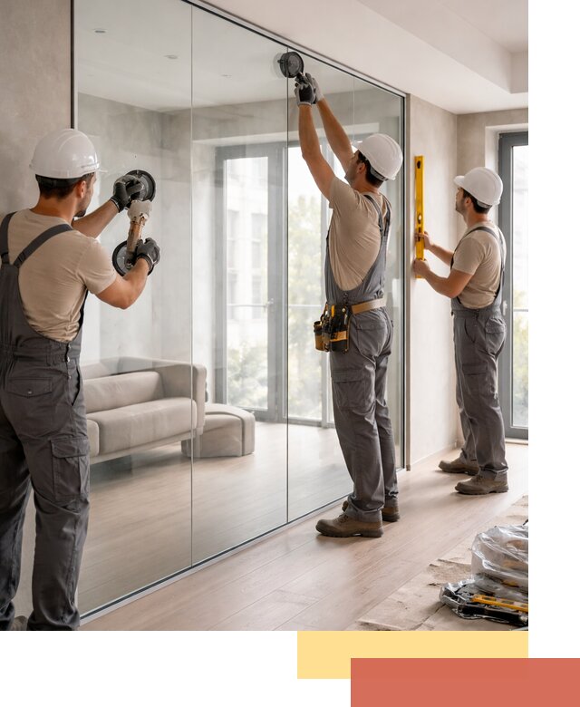 Перегородки из закаленного стекла в Рязани для офисов и квартир