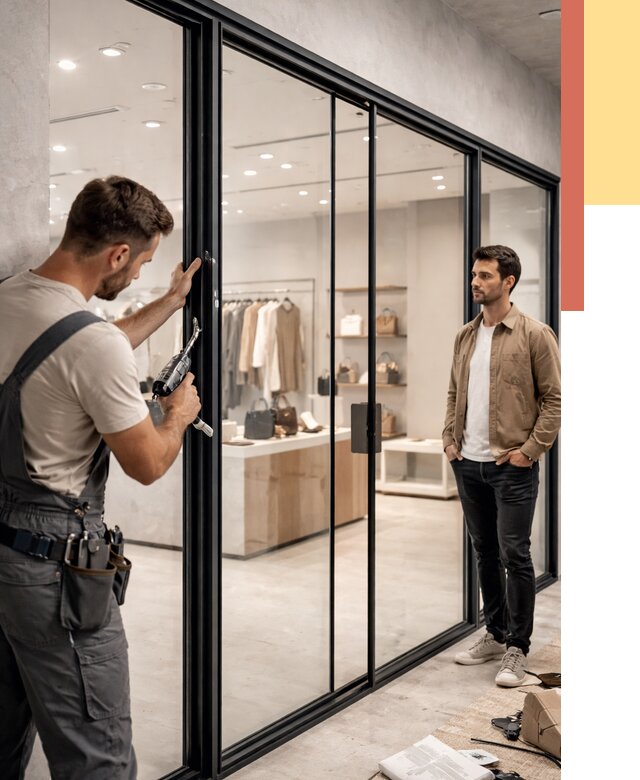 Стеклянные перегородки для магазинов в Рязани от 8420 руб. под ключ | ОТДЕЛОЧНИК-Рзн