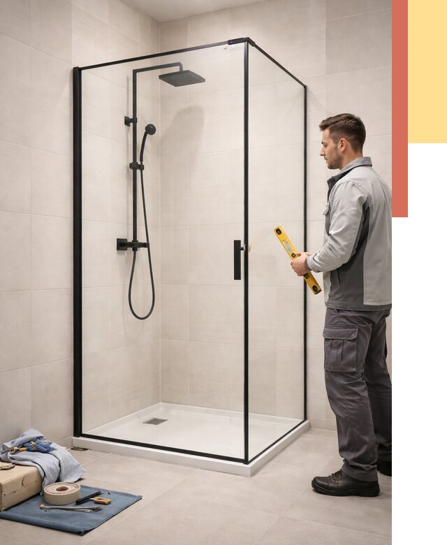 Стеклянные перегородки для душа в Рязани от 12835 руб. | Монтаж под ключ — ОТДЕЛОЧНИК-Рзн