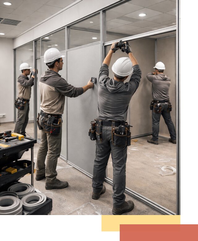 Мобильные офисные перегородки под ключ в Рязани