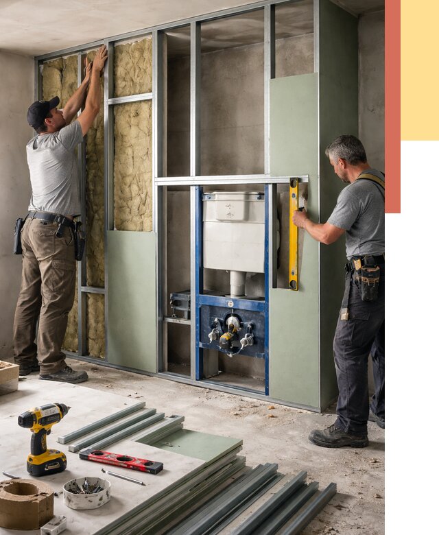 Установка сантехнических перегородок в Рязани от 8728 руб. | ОТДЕЛОЧНИК-Рзн