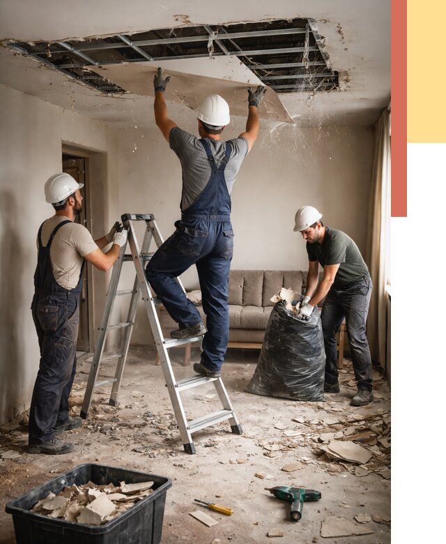 Демонтаж гипсокартонного потолка в Рязани от 431 руб. за м2 — ОТДЕЛОЧНИК-Рзн