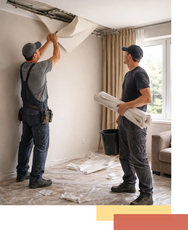 Демонтаж натяжного потолка в Рязани быстро и аккуратно