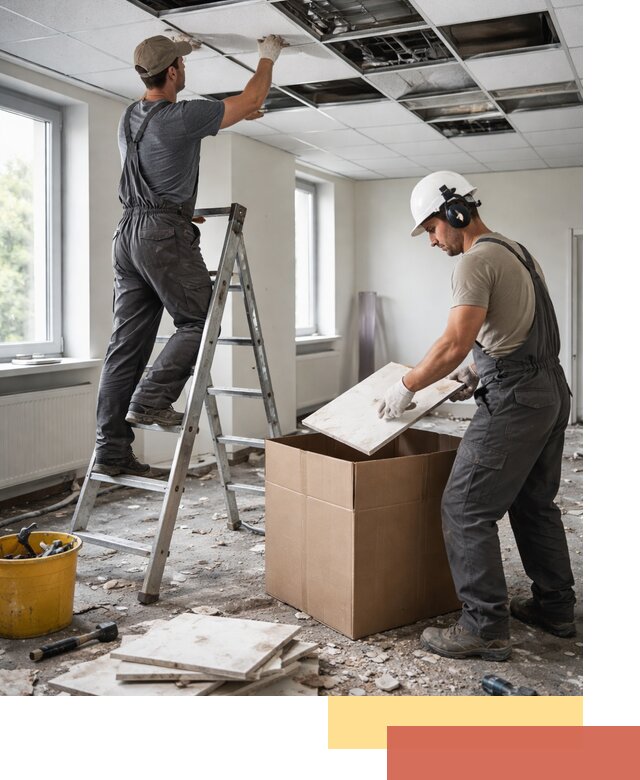 Демонтаж потолочной плитки в Рязани быстро и аккуратно