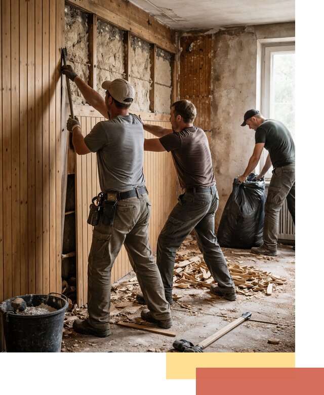 Демонтаж вагонки и вывоз материалов в Рязани