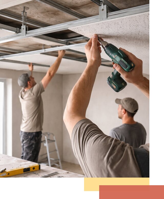 Монтаж акустического потолка в Рязани под ключ