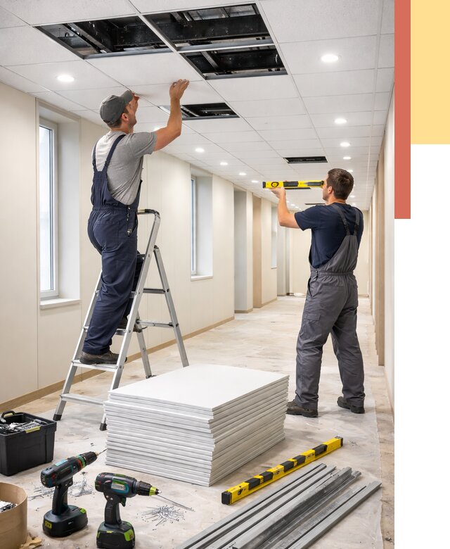 Ремонт потолка Армстронг в Рязани от 4621 руб. — быстро и недорого | ОТДЕЛОЧНИК-Рзн