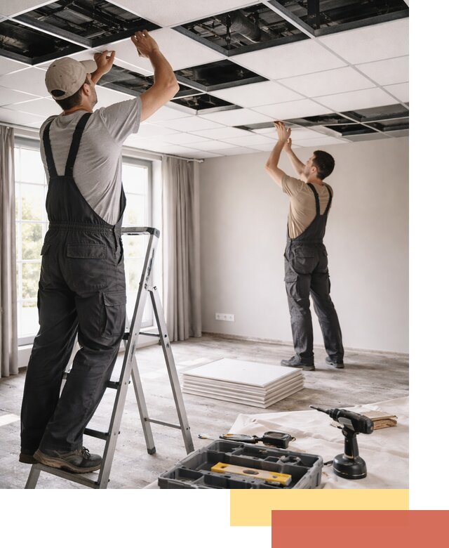 Замена плит подвесного потолка в Рязани быстро и качественно