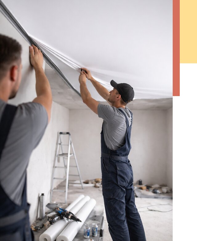 Монтаж матового натяжного потолка в Рязани от 4621 руб./м² — быстро и недорого | ОТДЕЛОЧНИК-Рзн