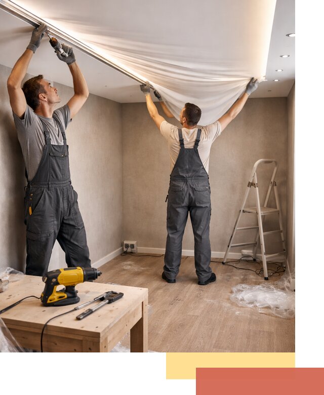 Монтаж натяжного потолка с подсветкой в Рязани цена и сроки