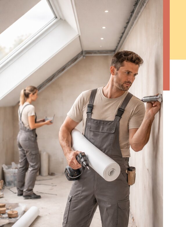 Монтаж натяжного потолка на мансарде в Рязани от 3594 руб. | ОТДЕЛОЧНИК-Рзн