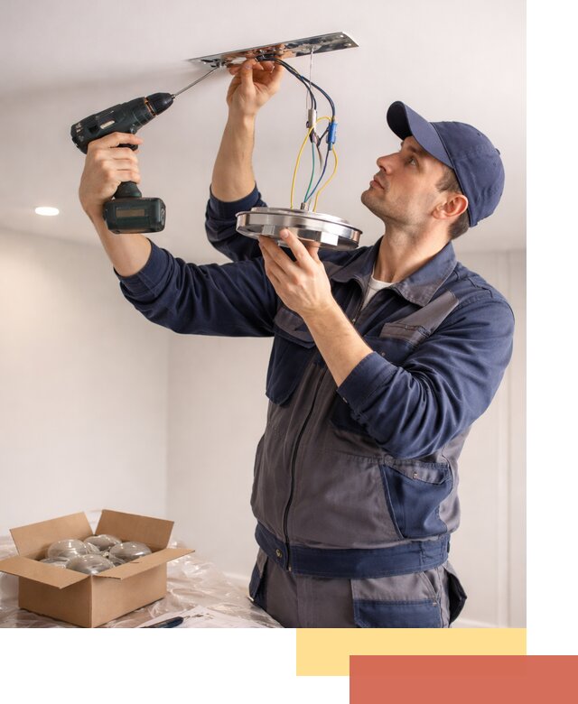 Установка люстры в натяжной потолок в Рязани