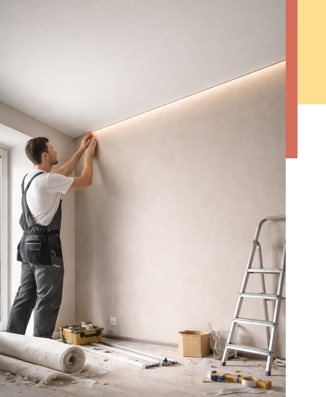 Теневые натяжные потолки в Рязани от 8420 руб. под ключ | ОТДЕЛОЧНИК-Рзн