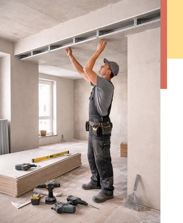 Потолок из гипсокартона с нишей в Рязани от 1284 руб. под ключ | ОТДЕЛОЧНИК-Рзн