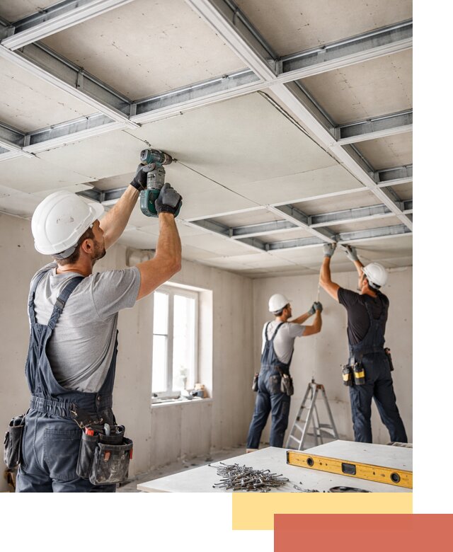 Кессонный потолок из гипсокартона под ключ в Рязани