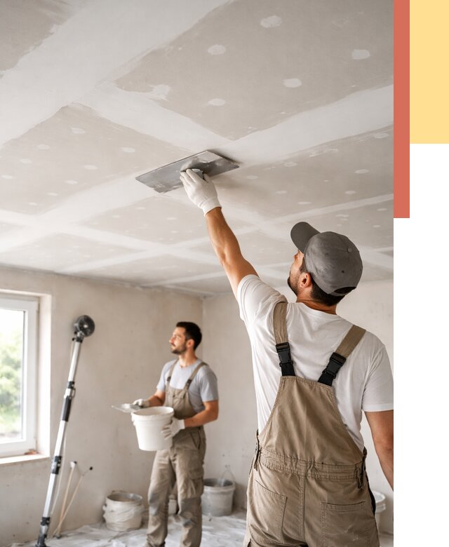 Шпаклевка потолка из гипсокартона в Рязани от 3286 руб./м2 — услуги под ключ | ОТДЕЛОЧНИК-Рзн