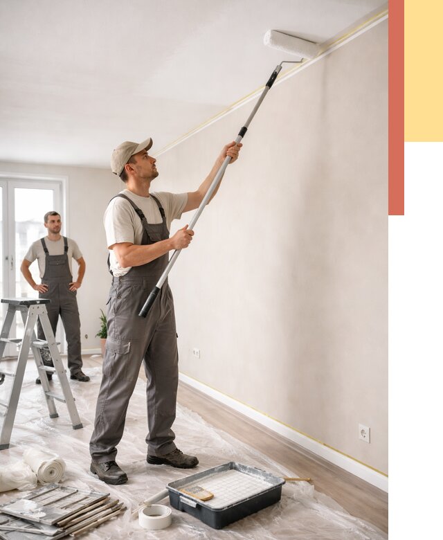 Покраска потолка из гипсокартона в Рязани от 4621 руб./м2 — услуги под ключ | ОТДЕЛОЧНИК-Рзн