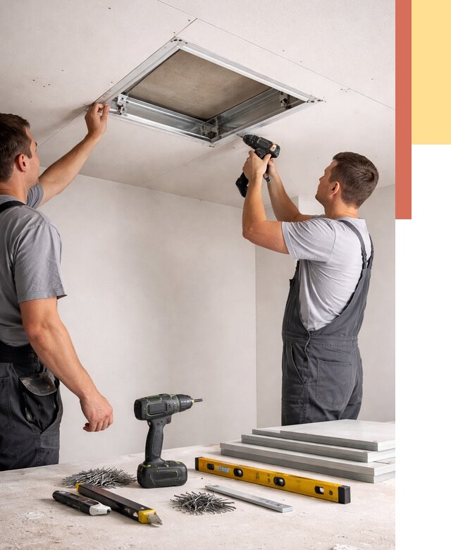 Установка люка в потолок ГКЛ в Рязани от 2567 руб. под ключ | ОТДЕЛОЧНИК-Рзн