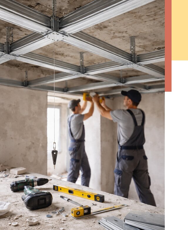 Монтаж каркаса потолка из профиля в Рязани от 4621 руб. — услуги ОТДЕЛОЧНИК-Рзн