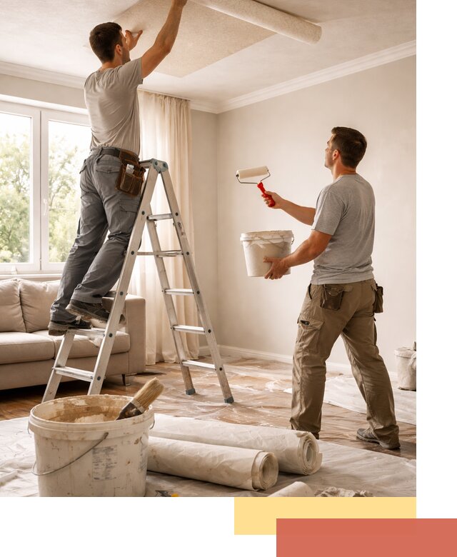 Поклейка обоев на потолок в Рязани — качественно и быстро