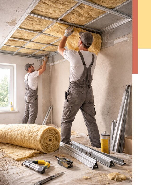 Утепление потолка в Рязани от 7393 руб/м2 — недорого, быстро, под ключ | ОТДЕЛОЧНИК-Рзн