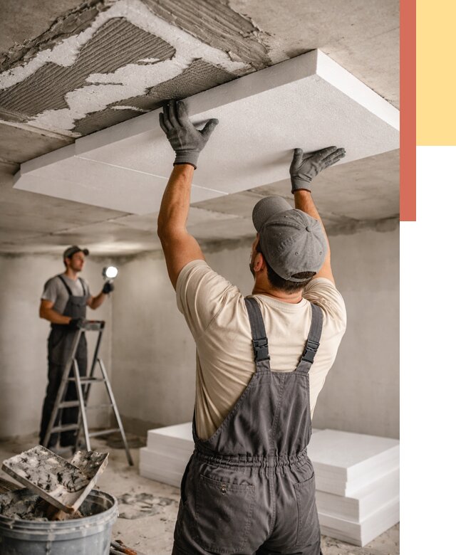 Утепление потолка пенопластом в Рязани от 4621 руб/м2 — недорого и быстро | ОТДЕЛОЧНИК-Рзн