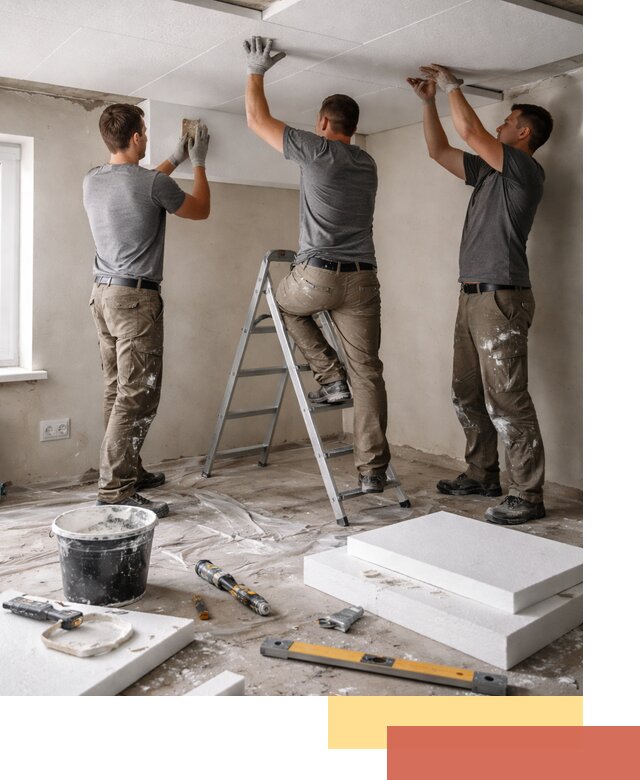 Утепление потолка пенопластом в Рязани быстро и качественно